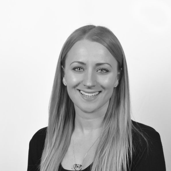 Female Actor headshot  in Black and white  ground 
